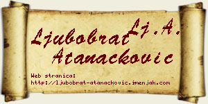 Ljubobrat Atanacković vizit kartica